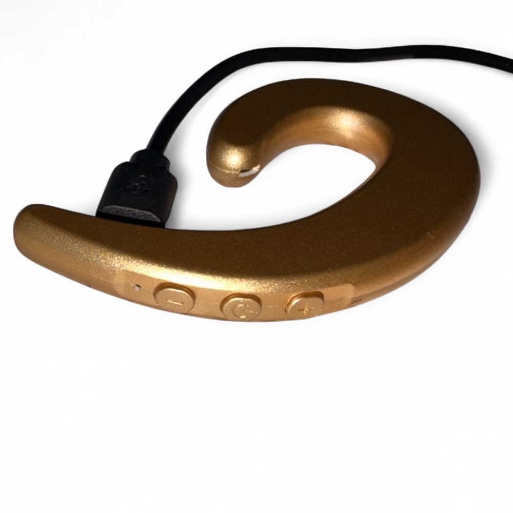 NWOB Gold HD Music Bluetooth Headset Ear Piece - Picture 6 of 8